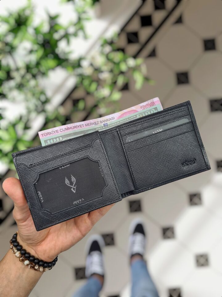 VİSSO 1272  Cüzdan + Kemer HAKİKİ DERİ KİMLİK BÖLMELİ BAY BAYAN KULLANIMLI CÜZDAN  ÇANTA