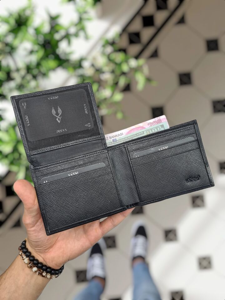 VİSSO 1272  Cüzdan + Kemer HAKİKİ DERİ KİMLİK BÖLMELİ BAY BAYAN KULLANIMLI CÜZDAN  ÇANTA