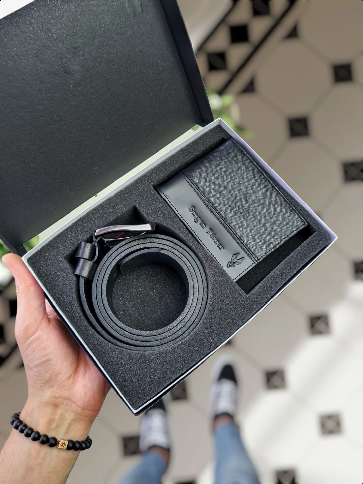 VİSSO 1272  Cüzdan + Kemer HAKİKİ DERİ KİMLİK BÖLMELİ BAY BAYAN KULLANIMLI CÜZDAN  ÇANTA