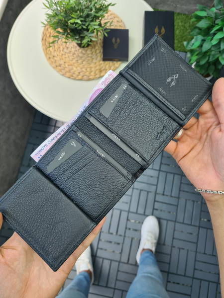 VİSSO 1131 HAKİKİ DERİ ÇANTA   İSME ÖZEL JANDARMA ROZETLİ KAĞIT PARA VE KİMLİK BÖLMELİ ERKEK VE KADIN CÜZDAN