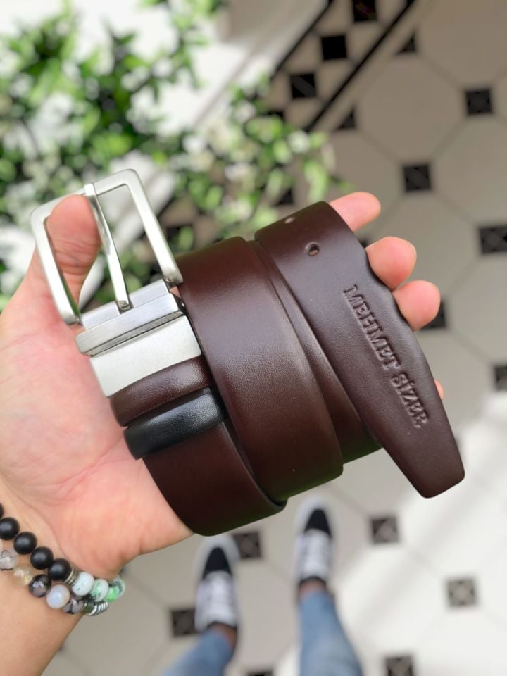 VİSSO 155  Cüzdan + Kemer HAKİKİ DERİ YAVRU KARTLIKLI İKİ KİMLİK BÖLMELİ BAY BAYAN KULLANIMLI CÜZDAN ÇANTA 155 KM + ÇİFT YÖN KEMER