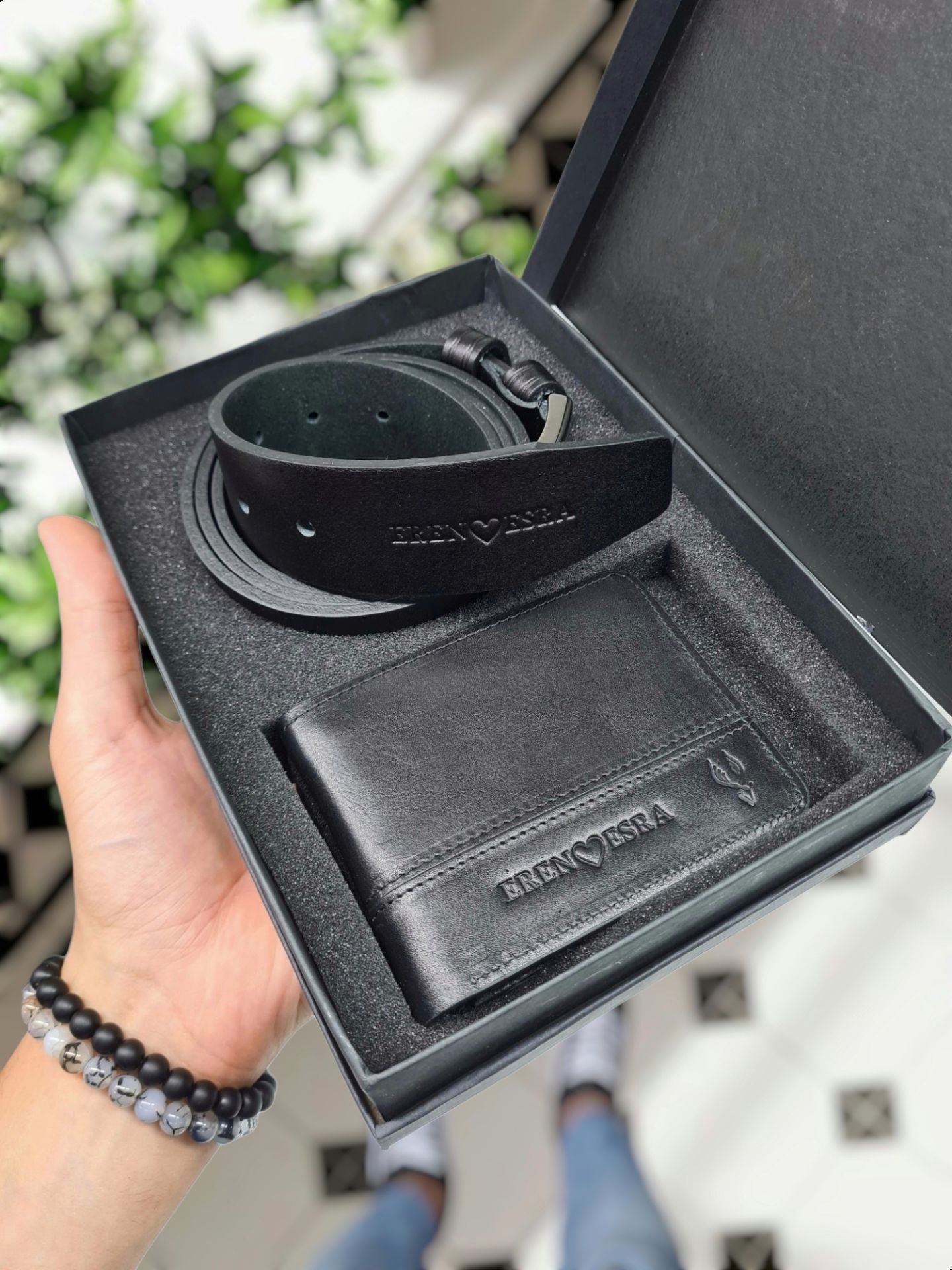 VİSSO 229 Hakiki Deri Çift Renkli SİYAH - SİYAH Garni Cüzdan  Renk Deri Çanta + NAPA KEMER KOT