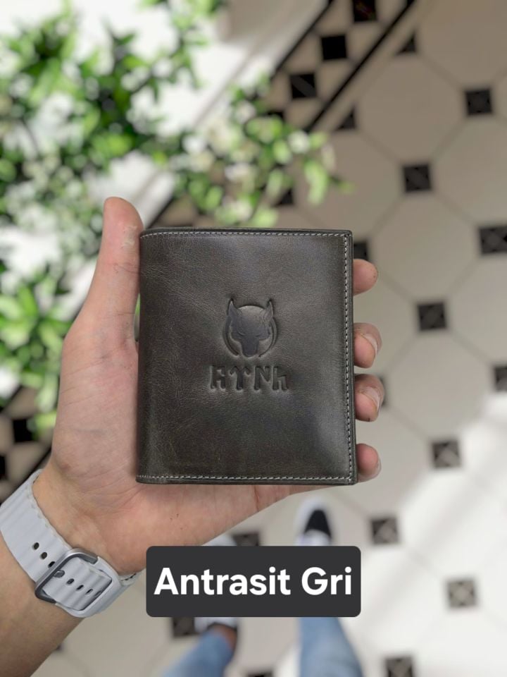 VİSSO 111 CEPLİ HAKİKİ DERİ ÇANTA İSME ÖZEL BOZUK PARA CEPLİ FERMUARLI ÇITÇITLI KADIN ERKEK CÜZDAN BAY GRİ NATURAL CRAYZ BÖRÜ -TÜRK LOGOLU 18. logo