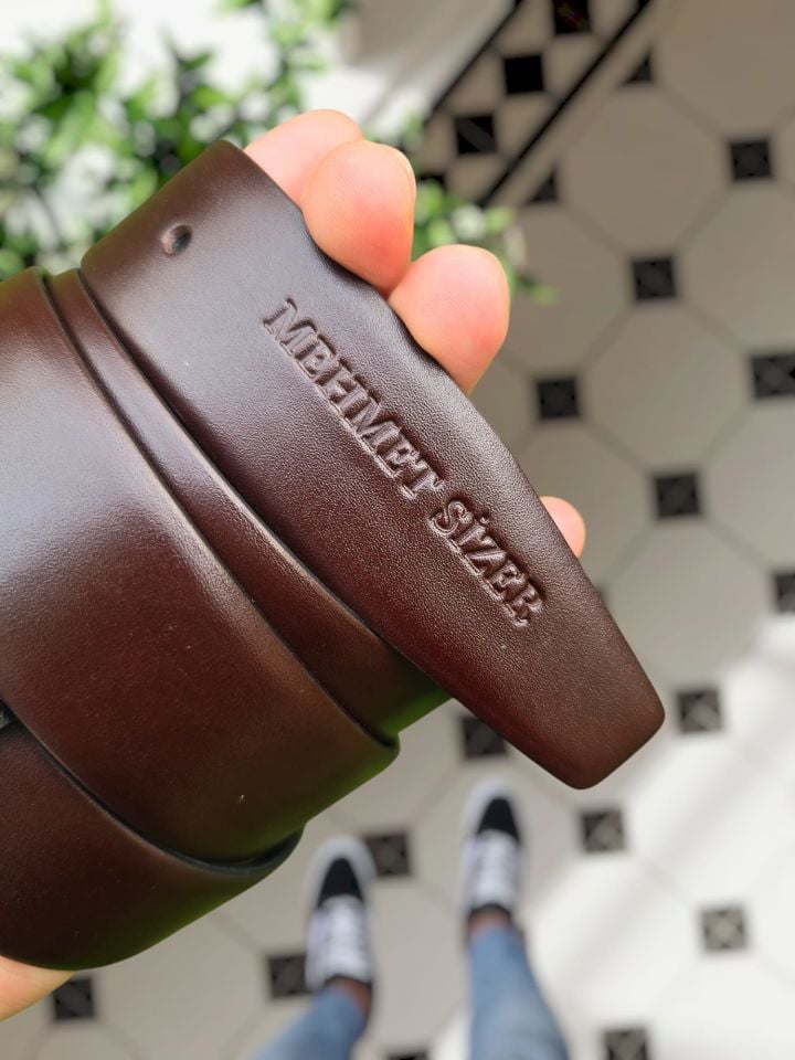 VİSSO 114 Cüzdan + ÇİFT RENKLİ  Kemer HAKİKİ DERİ KİMLİK BÖLMELİ BAY BAYAN KULLANIMLI CÜZDAN FINDIK Matrix