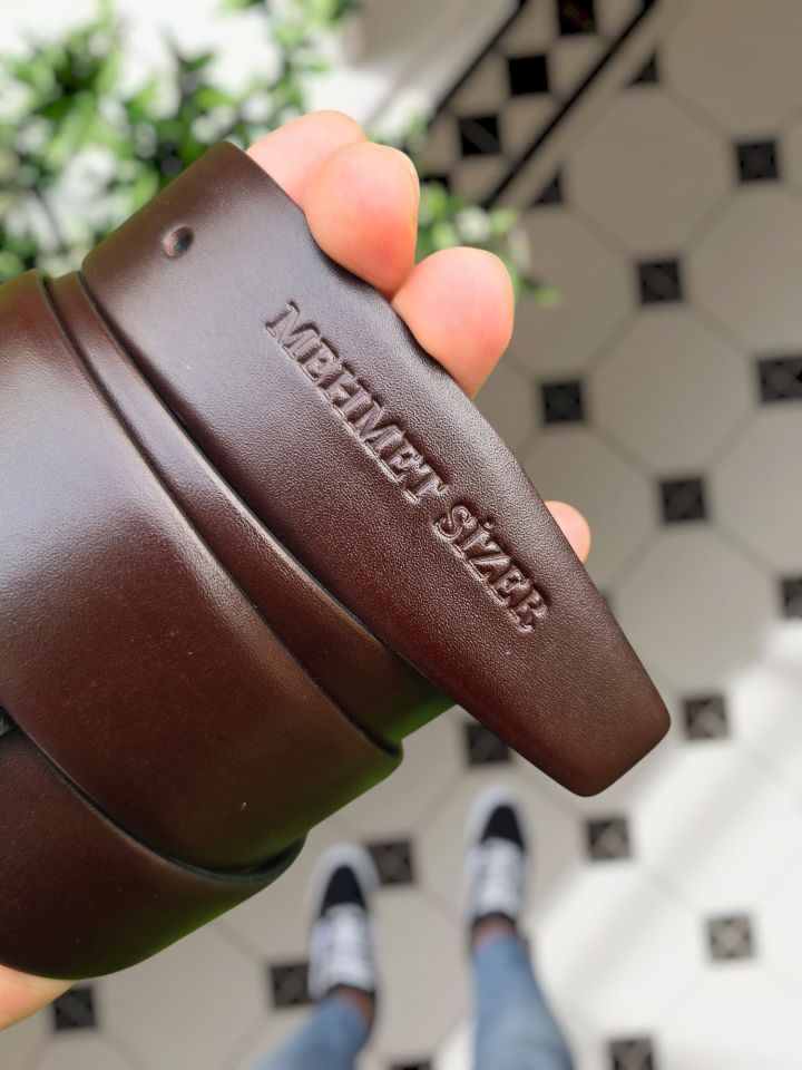 VİSSO 114 Cüzdan + ÇİFT RENKLİ  Kemer HAKİKİ DERİ KİMLİK BÖLMELİ BAY BAYAN KULLANIMLI CÜZDAN FINDIK Matrix