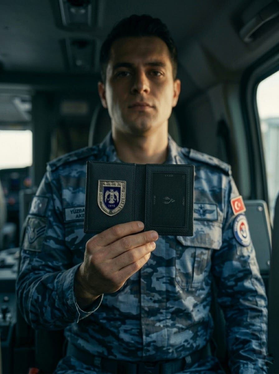 VİSSO 1131 Hava Kuvvetleri Rozetli HAKİKİ ORJİNAL DERİ ÇANTA SİYAH RENK 3 ADET KİMLİK KART GÖZLÜ HAVA KUVVETLERİ KOMUTANLIĞI  ROZETLİ KADIN ERKEK CÜZDAN