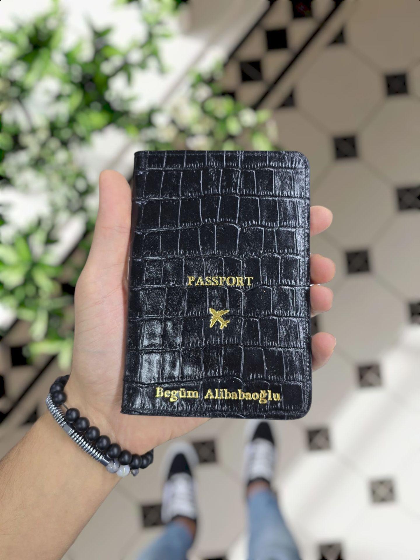 VİSSO 911 HAKİKİ ORJİNAL DERİ ÇANTA KREDİ KART VE KİMLİK HAZNELİ PASAPORTLUK - DERİ PASAPORT KILIFI  SİYAH COCO Uçak LOGO