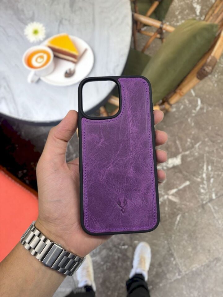 İphone 13 model MORGÜL Deri Kılıf VİSSO Hakiki Deri İsme Özel Kişiselleştirme Kadın Erkek Kullanım Unisex Telefon Kılıf
