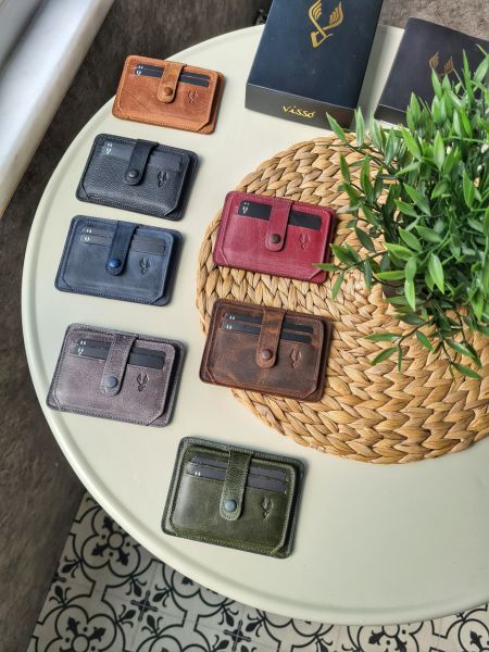 VİSSO 653 KARTLIK + ANAHTAR Hakiki Deri ÇANTA İSME ÖZEL Kağıt Para Bölmeli Kimlik Kart Gözlü SİYAH DERİ ERKEK VE KADIN  Kredi Kartlık Cüzdan