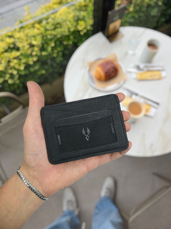 VİSSO 653 KARTLIK + ANAHTAR Hakiki Deri ÇANTA İSME ÖZEL Kağıt Para Bölmeli Kimlik Kart Gözlü SİYAH DERİ ERKEK VE KADIN  Kredi Kartlık Cüzdan