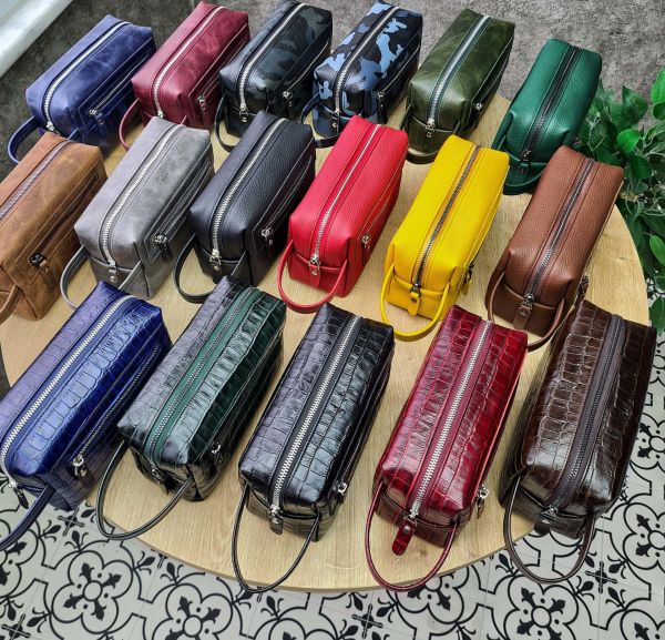 VİSSO 502 Hakiki Deri İsme Özel FINDIK MATRİX Deri Çanta & El Çantası