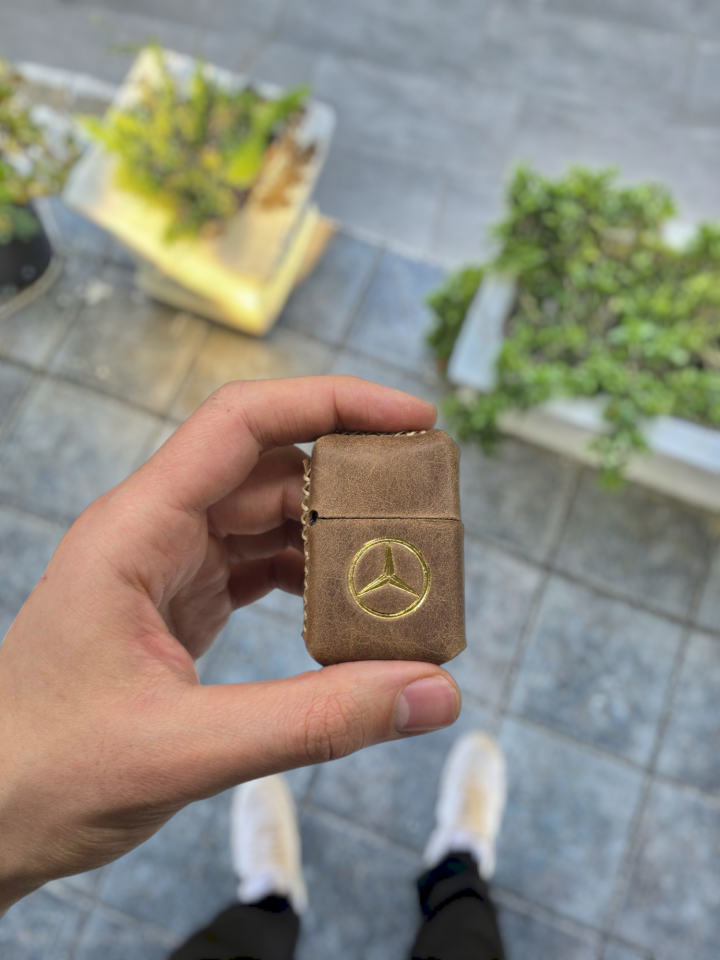 VİSSO Visso 1933 Hakiki Dana Derisi El Yapımı ZİPPO Tarzı Benzinli Çakmak Kılıfı ve Zippo Tarzı Çakmak  A. FINDIK CRAYZ MERCEDES