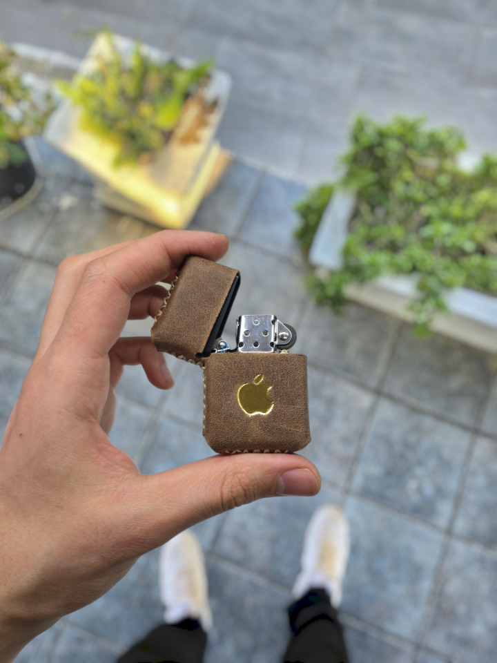 VİSSO Visso 1933 Hakiki Dana Derisi El Yapımı ZİPPO Tarzı Benzinli Çakmak Kılıfı ve Zippo Tarzı Çakmak  A. FINDIK CRAYZ  APPLE