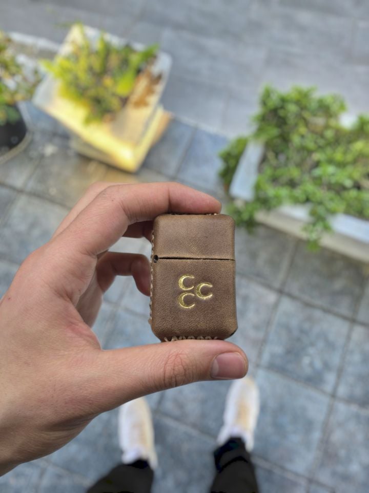 VİSSO Visso 1933 Hakiki Dana Derisi El Yapımı ZİPPO Tarzı Benzinli Çakmak Kılıfı ve Zippo Tarzı Çakmak  A. FINDIK CRAYZ 3 HİLAL