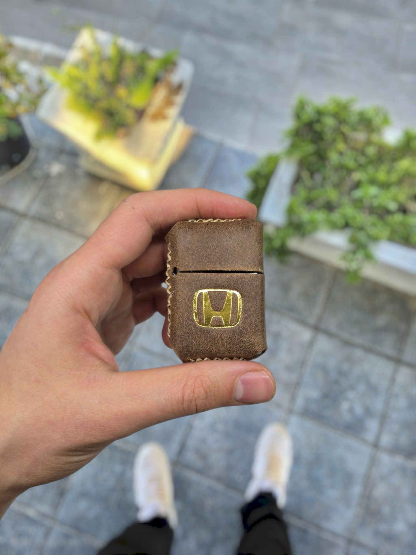 VİSSO Visso 1933 Hakiki Dana Derisi El Yapımı ZİPPO Tarzı Benzinli Çakmak Kılıfı ve Zippo Tarzı Çakmak  A. FINDIK CRAYZ HONDA