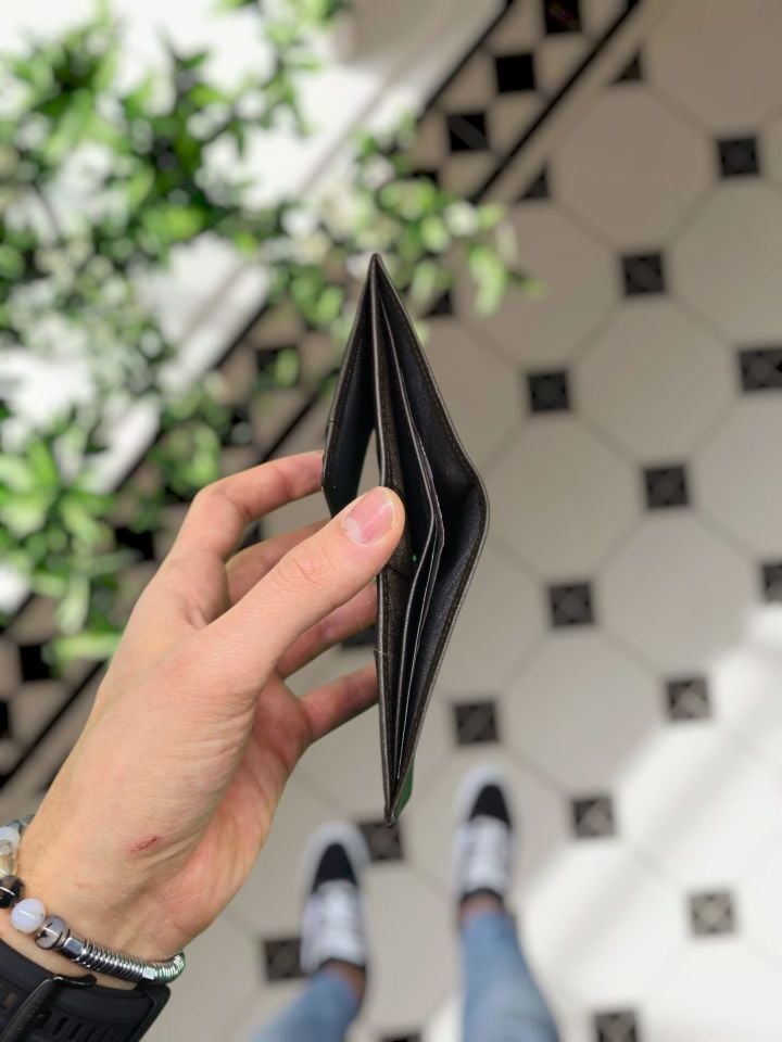 VİSSO 118 GERÇEK DERİ ÇANTA İSME ÖZEL KREDİ KARTLIK BÖLMELİ KAĞIT PARA BÖLMELİ ERKEK KADIN SİYAH RENK DERİ CÜZDAN + ANAHTARLIK