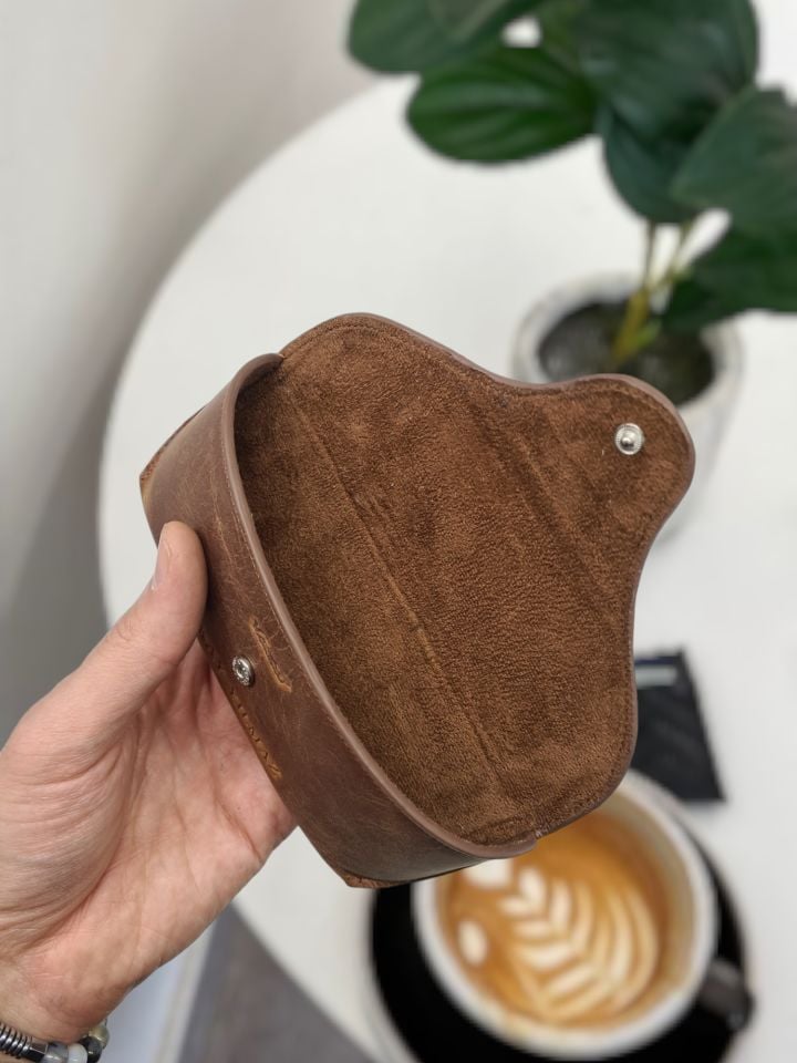 VİSSO 888 Hakiki Deri İsme Özel Deri Gözlük Kılıfı Fındık Matrix gözlük çanta