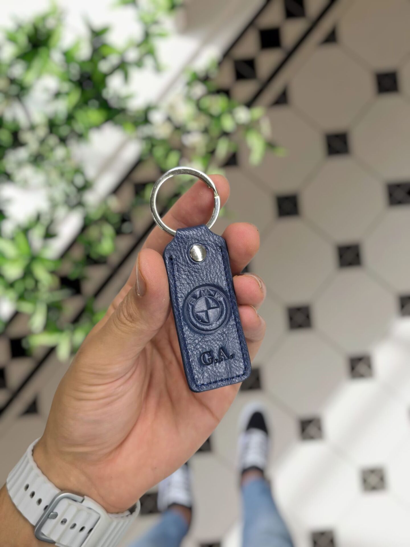 Lacivert Renk Deri BMW LOGOLU Hakiki Deri Anahtarlık - Visso Lacivert Kurtuba Hakiki Deri Anahtarlık Çanta  KAHVE NAPA - BMW LOGOLU