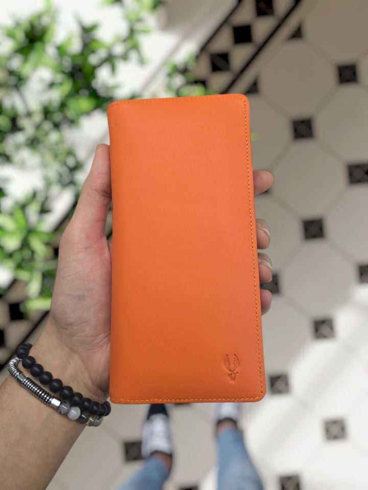 VİSSO 902 Hakiki Deri El Geçmeli Kordonlu Kişiye Özel Telefon Hazneli Cüzdan El Çantası Kadın Erkek Unisex Model