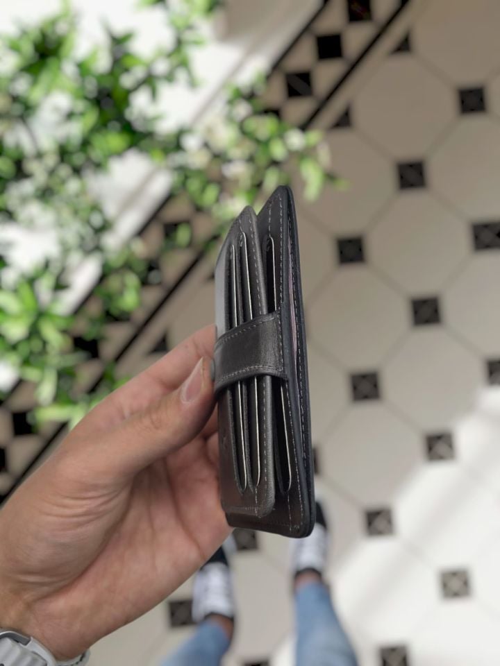 VİSSO 653 Hakiki Deri ÇANTA İSME ÖZEL Kağıt Para Bölmeli Kimlik Kart Gözlü GRİ RENK DERİ ERKEK VE KADIN  Kredi Kartlık Cüzdan