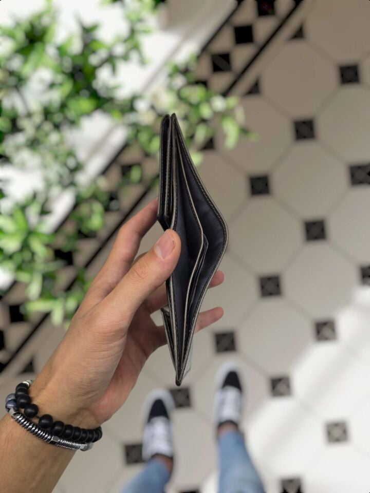 VİSSO 111 CEPLİ HAKİKİ DERİ ÇANTA İSME ÖZEL BOZUK PARA CEPLİ FERMUARLI ÇITÇITLI KADIN ERKEK CÜZDAN BAY GRİ NATURAL CRAYZ Ay Yıldız Logo Türk 99