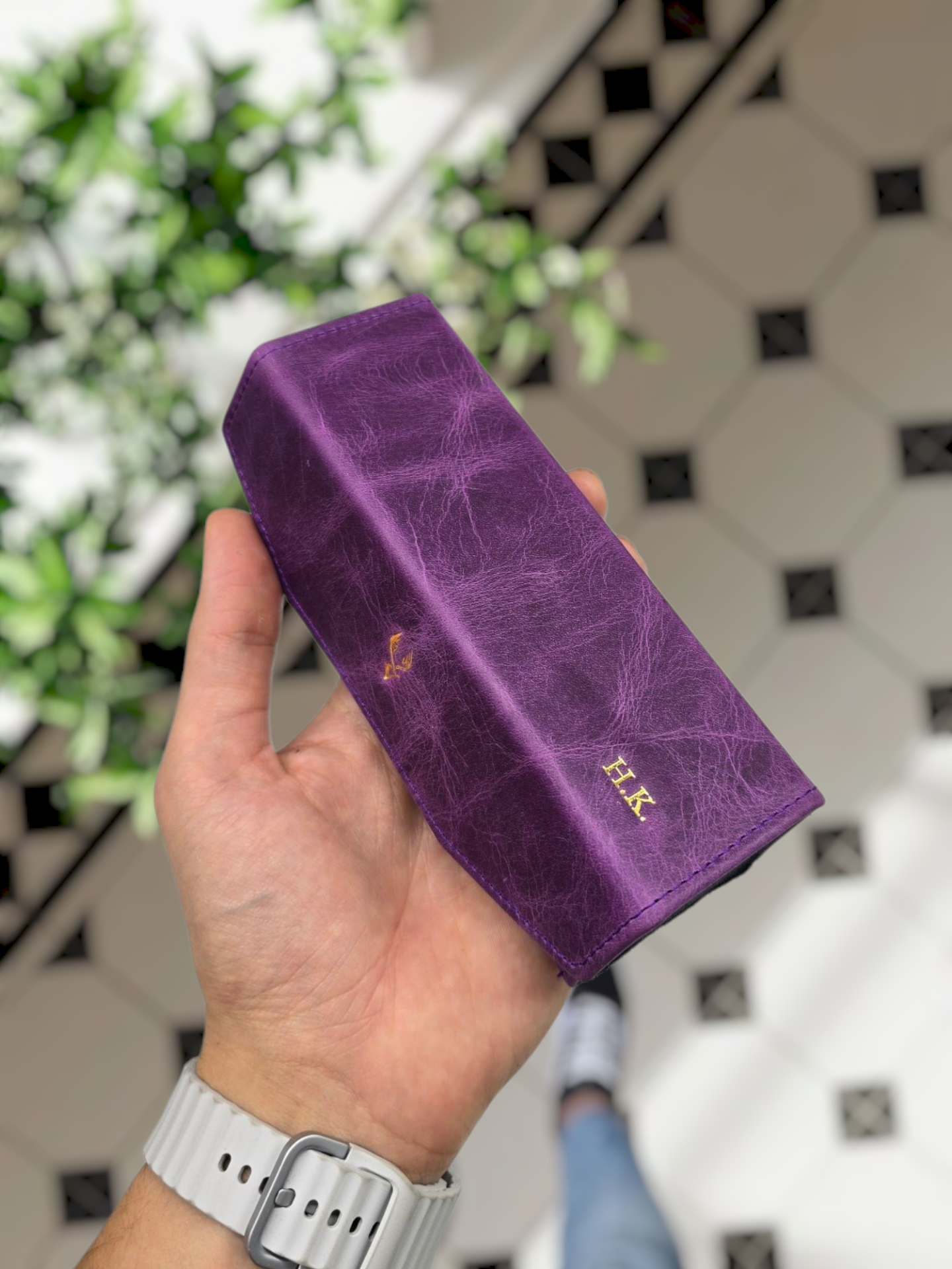 Visso 889 MOR RENK DERİ Gözlük Kılıfı İsme Özel Hakiki Dana Derisi İçi Kadife Mıknatıslı Kilit Kapaklı  Çok Amaçlı Takı Ziynet Pırlanta Elmas İçin Deri Mini Kutu Her Model Gözlük Kılıfı MOR RENK DERİ