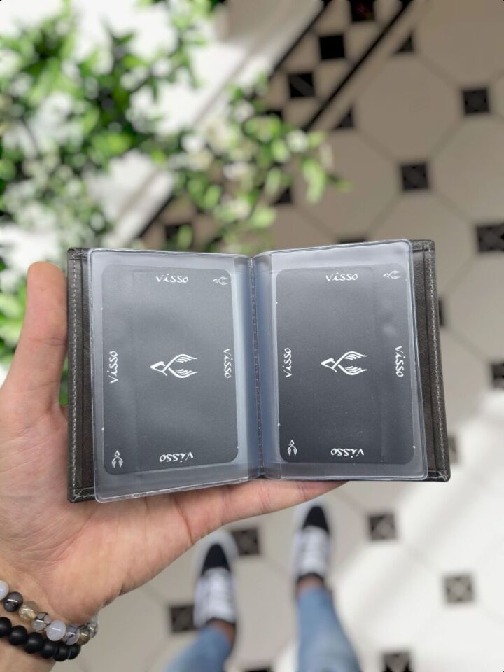 Ford VİSSO 1904 Hakiki Deri Araç Ruhsat Kılıfı İsme Özel Çanta Erkek Kadın Modeli FORD Gri Ve Anahtarlık