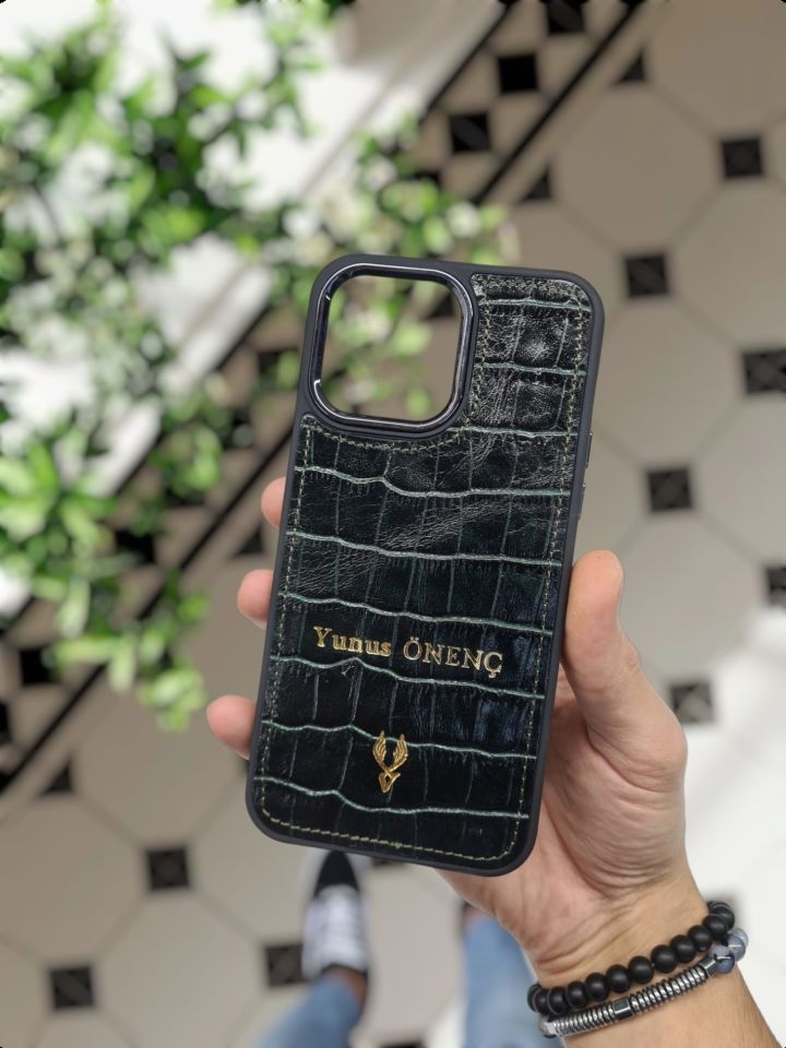 VİSSO 661 GERÇEK DERİ ÇANTA İSME ÖZEL ERKEK VE KADIN İÇİN FERMUARLI AKORDİYON-YELPAZE KREDİ KARTLIK MODEL Yeşil Croco + ANAHTAR + Kılıf