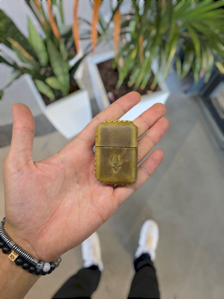 VİSSO Visso 1933 Hakiki Dana Derisi El Yapımı ZİPPO Tarzı Benzinli Çakmak Kılıfı ve Zippo Tarzı Çakmak A. YEŞİL
