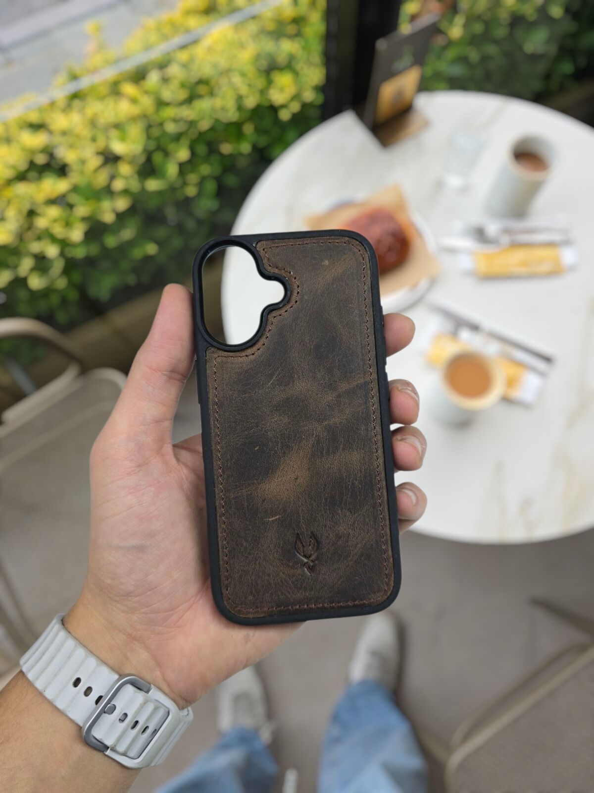 İphone 17 Model  Uyumlu KAHVE MATRİX Hakiki Deri İsme Özel Ücretsiz Kişiselleştirme Seçeneği İle Kadın Erkek Kullanım premium  Tam Uyumlu Silikon Kılıf Ücretsiz Kargo Visso Leather Geçek Orjinal Dana Derisi KAHVE MATRİX