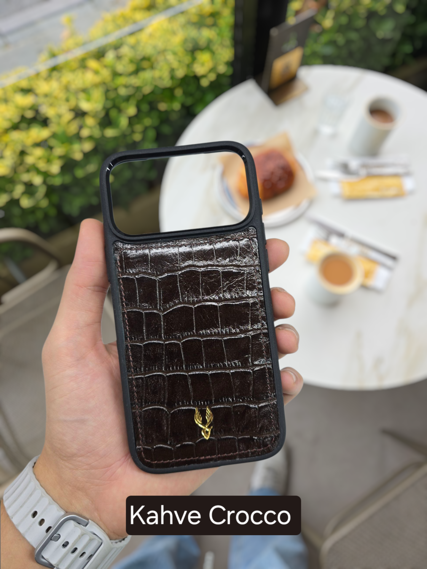 İphone 17 PRO Model  Uyumlu KAHVE CROCO Hakiki Deri İsme Özel Ücretsiz Kişiselleştirme Seçeneği İle Kadın Erkek Kullanım premium  Tam Uyumlu Silikon Kılıf Ücretsiz Kargo Visso Leather Geçek Orjinal Dana Derisi