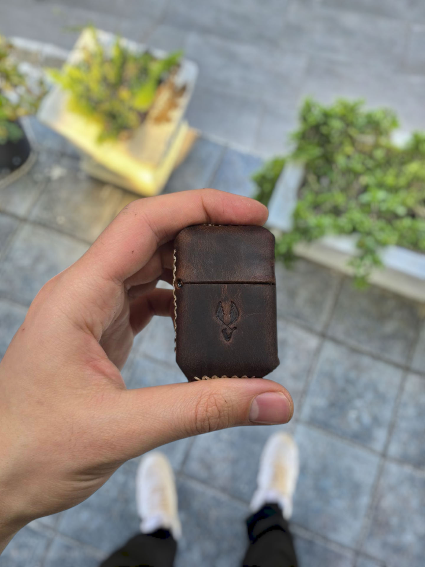 VİSSO Visso 1933 Hakiki Dana Derisi El Yapımı ZİPPO Tarzı Benzinli Çakmak Kılıfı ve Zippo Tarzı Çakmak KAHVE MATRİX