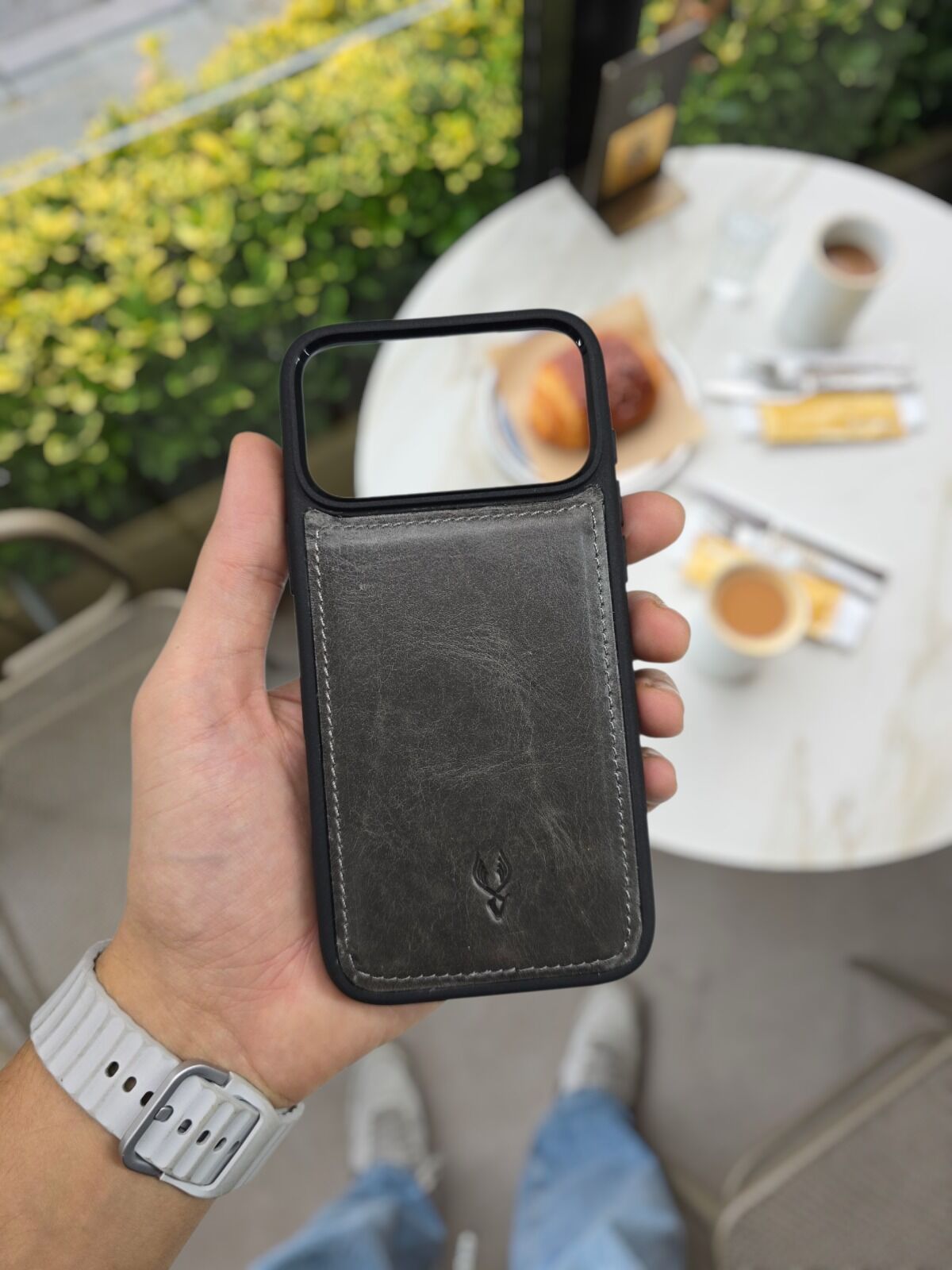 İphone 17 PRO Model Uyumlu GRİ CRAYZ Hakiki Deri İsme Özel Ücretsiz Kişiselleştirme Seçeneği İle Kadın Erkek Kullanım premium  Tam Uyumlu Silikon Kılıf Ücretsiz Kargo Visso Leather Geçek Orjinal Dana Derisi